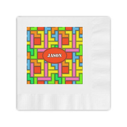 Tetromino Coined Cocktail Napkins (Personalized)