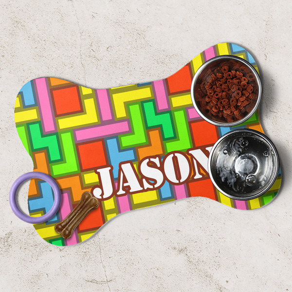 Tetromino Dog Bone Shaped Mat Lifestyle
