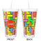 Tetromino Double Wall Tumbler with Straw - Approval
