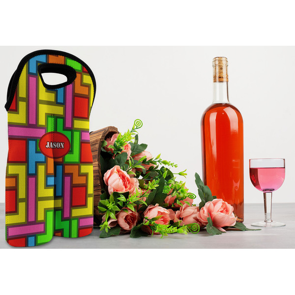 Tetromino Double Wine Tote - LIFESTYLE (new)
