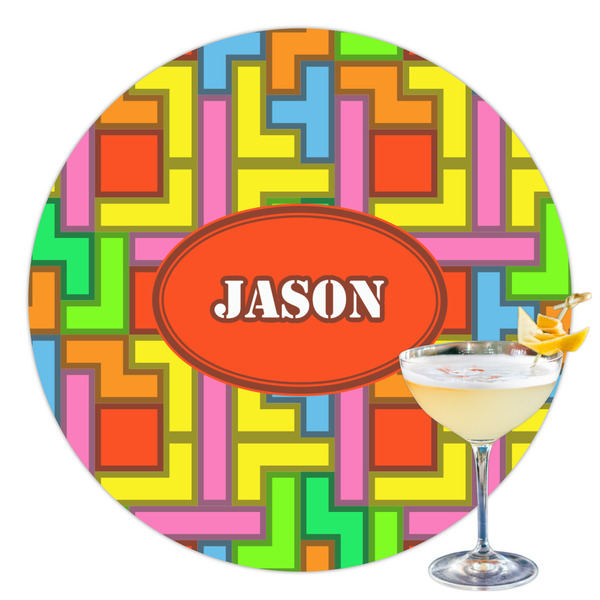 Custom Tetromino Printed Drink Topper - 3.5" (Personalized)