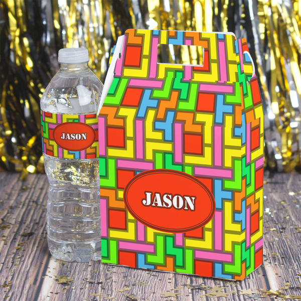 Tetromino Gable Favor Box - In Context