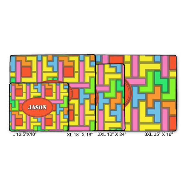 Tetromino Gaming Mats - SIZE CHART