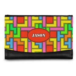 Tetromino Genuine Leather Women's Wallet - Small (Personalized)