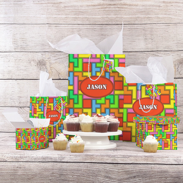 Tetromino Gift Bags - In Context