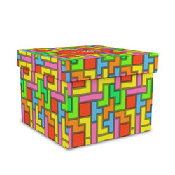 Tetromino Gift Box with Lid - Canvas Wrapped - Medium (Personalized)