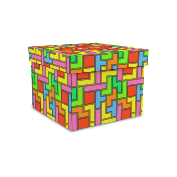 Custom Tetromino Gift Box with Lid - Canvas Wrapped - Small (Personalized)
