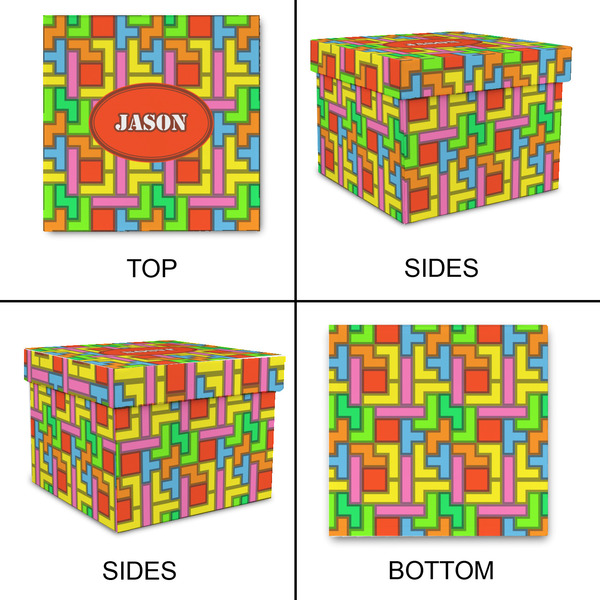 Tetromino Gift Boxes with Lid - Canvas Wrapped - X-Large - Approval