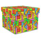 Tetromino Gift Boxes with Lid - Canvas Wrapped - X-Large - Front/Main