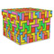Tetromino Gift Boxes with Lid - Canvas Wrapped - XX-Large - Front/Main