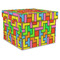 Tetromino Gift Box with Lid - Canvas Wrapped - XX-Large (Personalized)