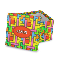 Tetromino Gift Box with Lid - Canvas Wrapped (Personalized)