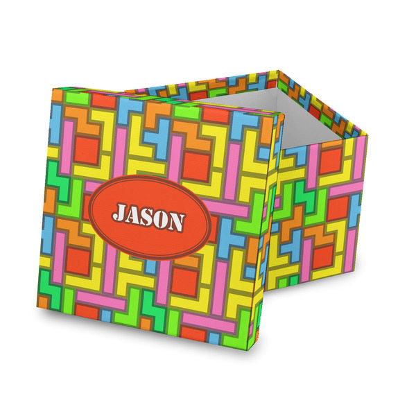 Custom Tetromino Gift Box with Lid - Canvas Wrapped (Personalized)