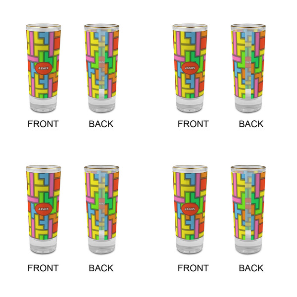Tetromino Glass Shot Glass - 2 oz - Set of 4 - APPROVAL