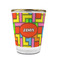 Tetromino Glass Shot Glass - With gold rim - FRONT