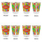 Tetromino Glass Shot Glass - with gold rim - Set of 4 - APPROVAL