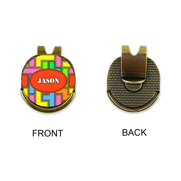 Tetromino Golf Ball Hat Clip Marker - Apvl - GOLD