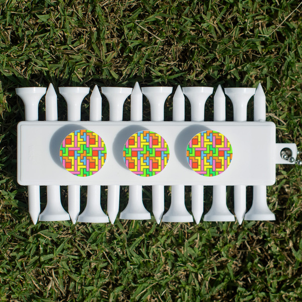 Tetromino Golf Tees & Ball Markers Set - Back