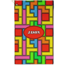 Tetromino Golf Towel - Poly-Cotton Blend - Small w/ Name or Text