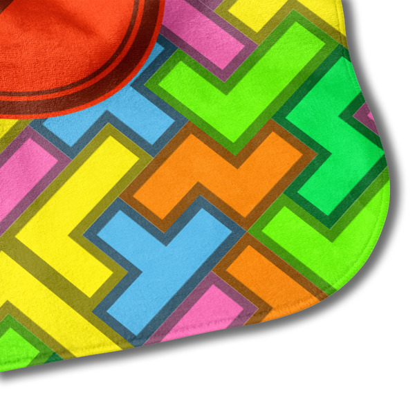 Tetromino Hooded Baby Towel- Detail Corner