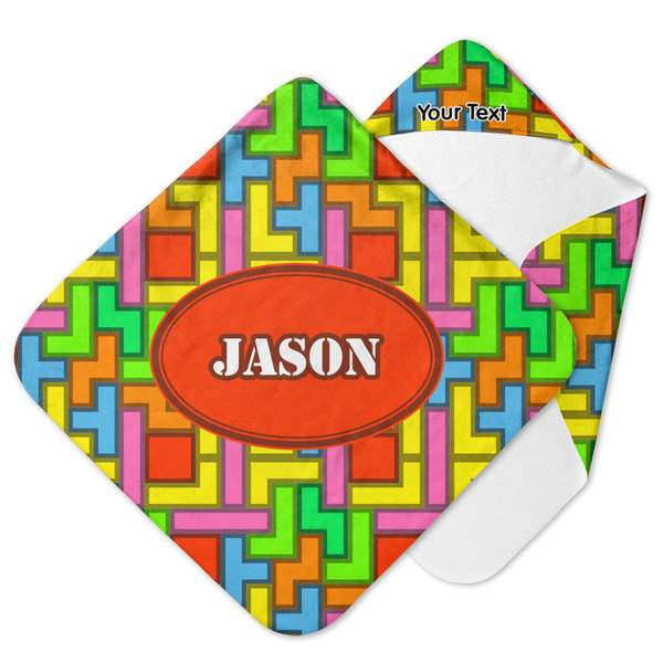Custom Tetromino Hooded Baby Towel (Personalized)