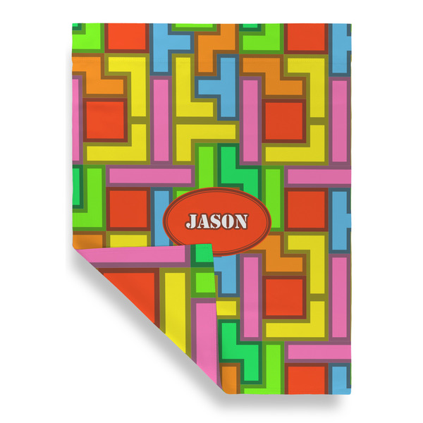 Tetromino House Flags - Double Sided - FRONT FOLDED