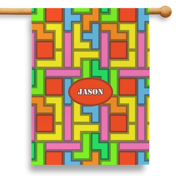 Custom Tetromino 28" House Flag - Single Sided (Personalized)