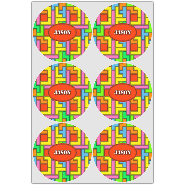 Tetromino Icing Circle - Large - Set of 6