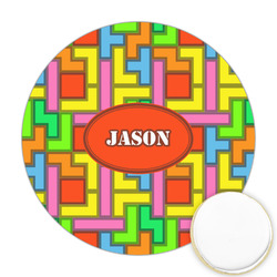 Tetromino Printed Cookie Topper - Round (Personalized)