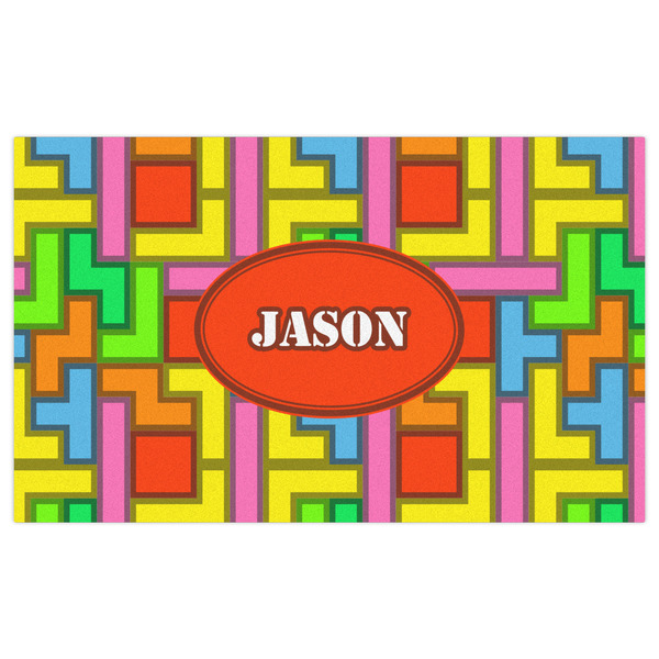 Tetromino Indoor / Outdoor Rug - 3'x5' - Front Flat