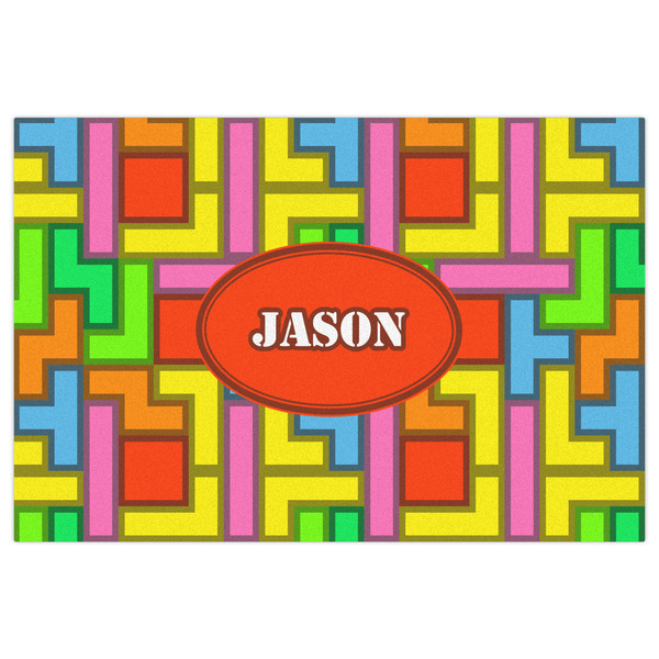 Tetromino Indoor / Outdoor Rug - 4'x6' - Front Flat