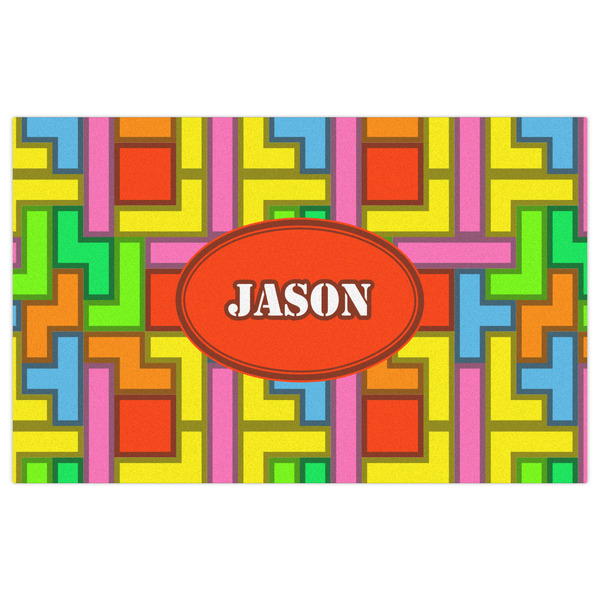 Tetromino Indoor / Outdoor Rug - 5'x8' - Front Flat