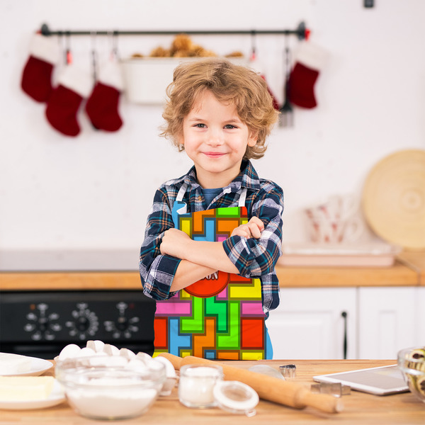 Tetromino Kid's Aprons - Small - Lifestyle