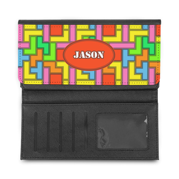 Tetromino Ladies Wallet - Half Way Open