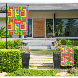 Tetromino Large Garden Flag - Double Sided (Personalized)