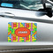 Tetromino Large Rectangle Car Magnets- In Context