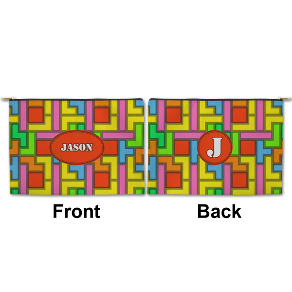 Tetromino Large Zipper Pouch Approval (Front and Back)
