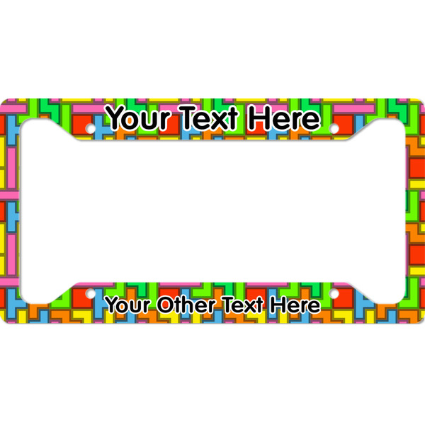 Custom Tetromino License Plate Frame - Style A (Personalized)