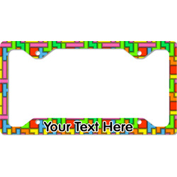 Tetromino License Plate Frame - Style C (Personalized)