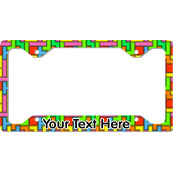 Tetromino License Plate Frame - Style C (Personalized)