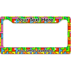 Tetromino License Plate Frame - Style B (Personalized)