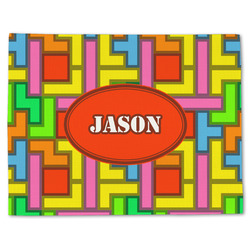Tetromino Single-Sided Linen Placemat - Single w/ Name or Text