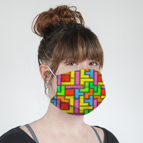 Tetromino Mask - Quarter View on Girl