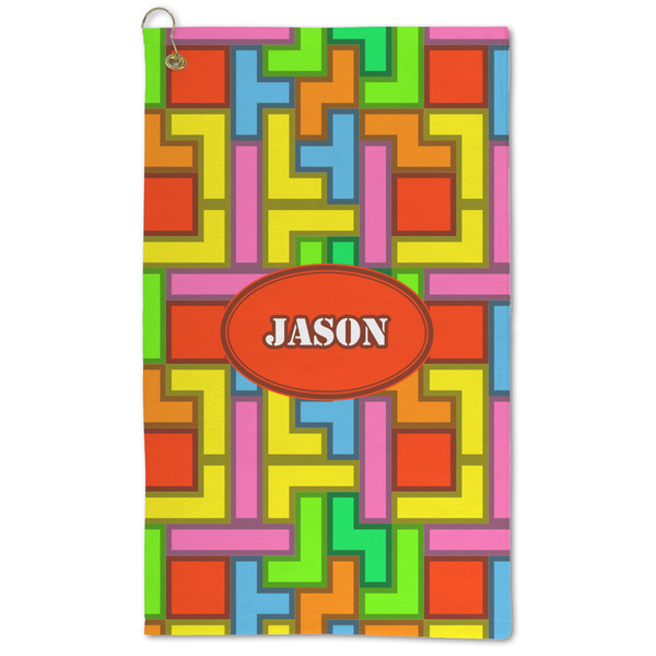 Custom Tetromino Microfiber Golf Towel - Large (Personalized)