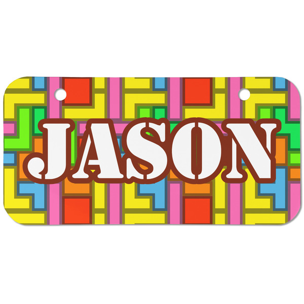 Tetromino Mini Bicycle License Plate - Two Holes