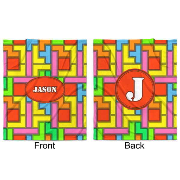 Tetromino Minky Blanket - 50"x60" - Double Sided - Front & Back