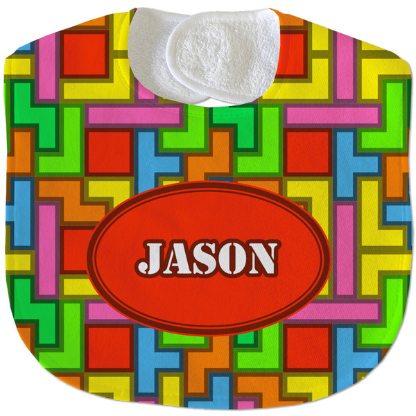 Tetromino New Baby Bib - Closed and Folded