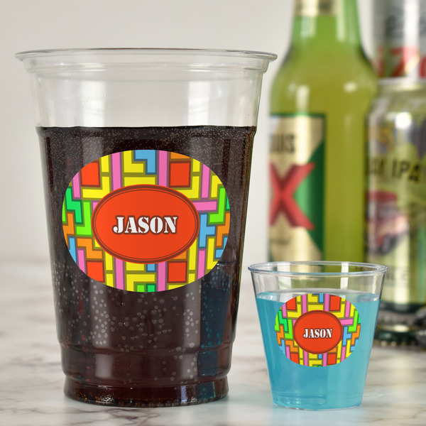 Tetromino Party Cups - 16oz - In Context