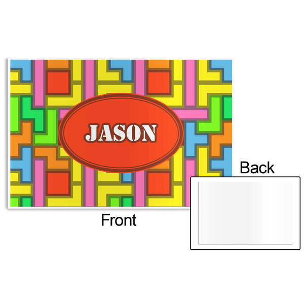 Tetromino Disposable Paper Placemat - Front & Back