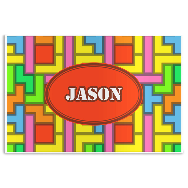 Custom Tetromino Disposable Paper Placemats (Personalized)